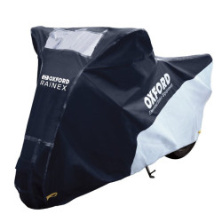 Funda de moto para exterior OXFORD Rainex - Moto / Scooter - Negro / Plata - S