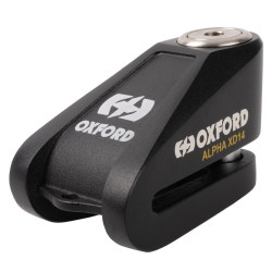 Candado de disco OXFORD Alpha XD14 - Ø14mm negro - Certificado SRA / ART4 / Sold Secure Gold