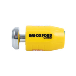 Candado de disco OXFORD Patriot - Ø14mm amarillo - Certificado ART4 / Sold Secure Gold / FG SBSC
