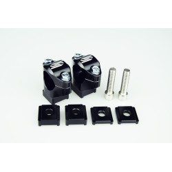 Torretas de manillar SCAR Ø28.6mm altura regulable 30-45mm (para tija OEM) - Negro