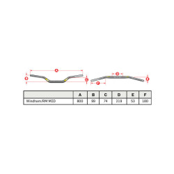 Manillar PRO TAPER Contour medio Windham / RM 2