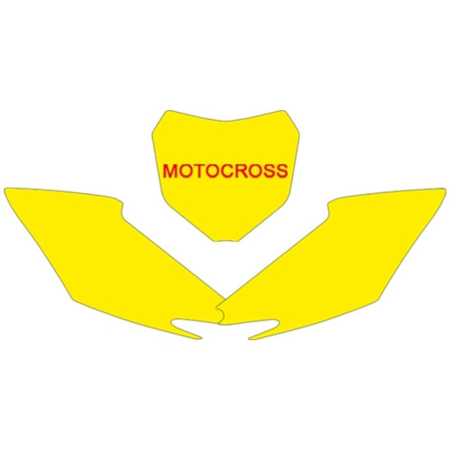 Juego adhesivos porta números BLACKBIRD blanco Honda CRF250R / 450R