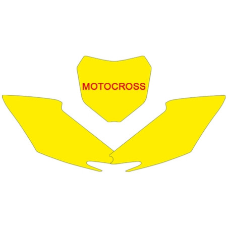 Juego adhesivos porta números BLACKBIRD blanco Honda CRF250R / 450R