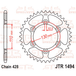 Corona JT SPROCKETS acero estándar 1317 - 525 2