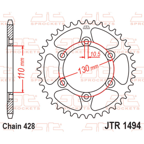 Corona JT SPROCKETS acero estándar 1317 - 525