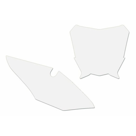 Juego adhesivos porta números BLACKBIRD blanco Honda CRF450R