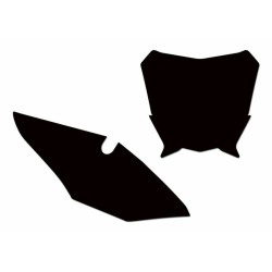 Juego adhesivos porta números BLACKBIRD negro Honda CRF450R