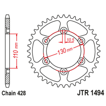 Corona JT SPROCKETS acero estándar 1317 - 525