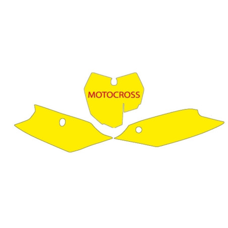Juego adhesivos porta números BLACKBIRD negro KTM SX / SX-F