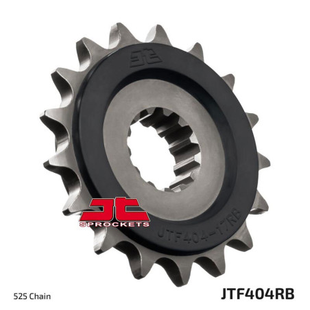 Piñón con goma anti-ruido JT SPROCKETS acero estándar 404 - Paso 525