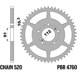 Corona PBR acero estándar 4760 - 520