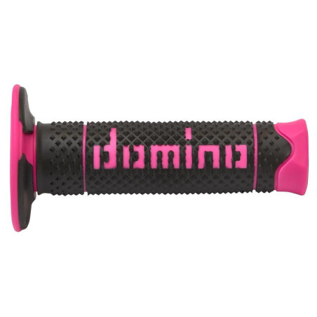 Puños DOMINO FULL GRIP A260 color negro / amarillo fluor