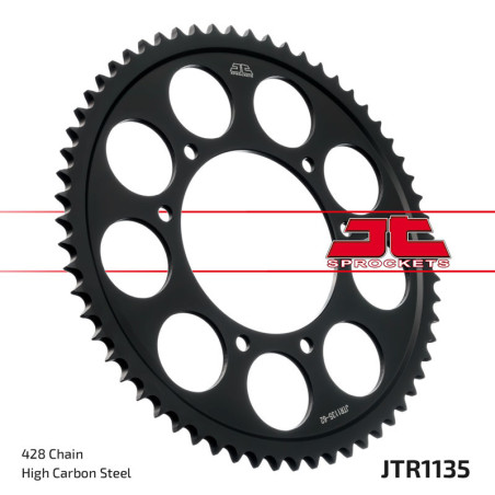 Corona JT SPROCKETS acero estándar 1135 - Paso 428