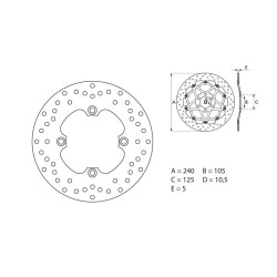 Disco de freno Brembo 108489952