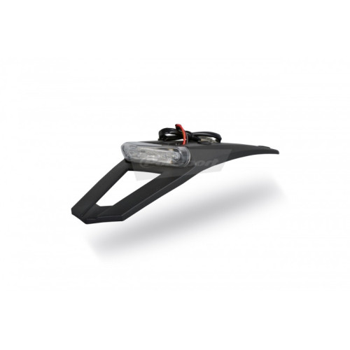Portamatrículas Polisport negro con luz LED