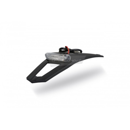 Portamatrículas Polisport negro con luz LED