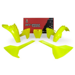 Kit de plástica RACETECH (5 pcs) - Amarillo flúor