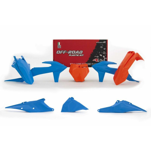 Kit de plástica RACETECH (6 pcs) - Azul / Naranja