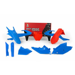 Kit de plástica RACETECH (7 pcs) - Azul / Naranja