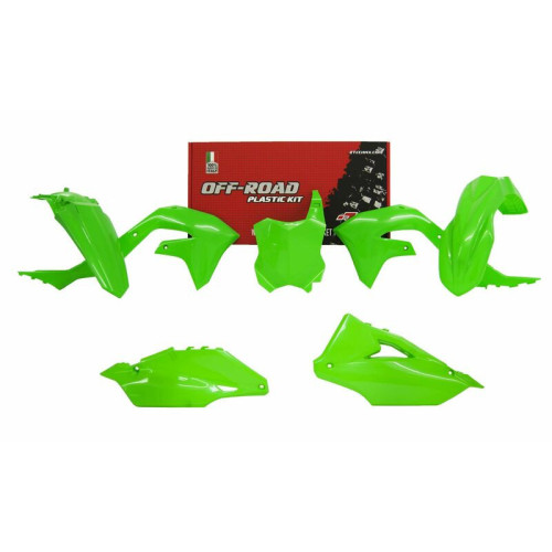 Kit de plástica RACETECH (5 pcs) - Verde flúor