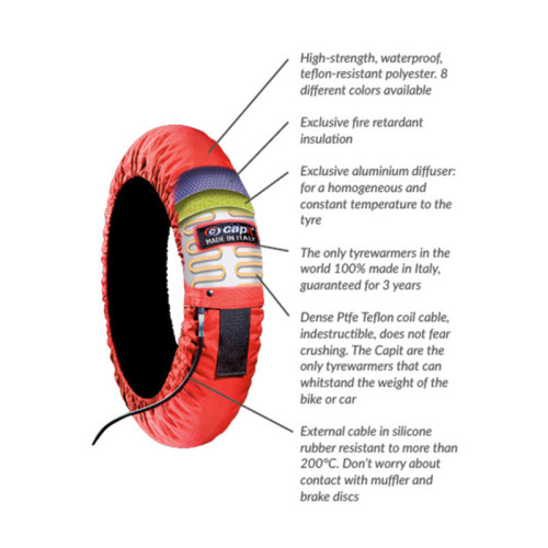 Calentadores CAPIT Suprema Spina Color rojo M / XXL