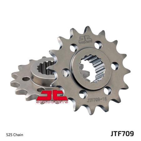 Piñón con goma anti-ruido JT SPROCKETS acero 709 - 525