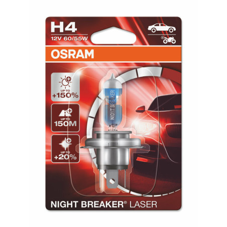 Lámpara OSRAM H4 Night Breaker Laser Light 12V 60 / 55W P43t-38 - 1 ud
