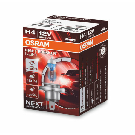 Lámpara OSRAM H4 Night Breaker Laser Light 12V 60 / 55W P43t-38 - 2 uds