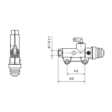 Bomba de freno BREMBO trasero gris Ø13mm