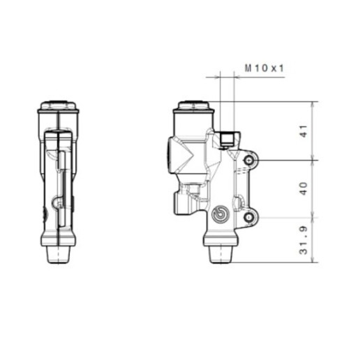 Bomba de freno BREMBO trasero titanio Ø13mm