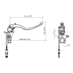 Bomba de freno BREMBO 16x21mm titanio 2