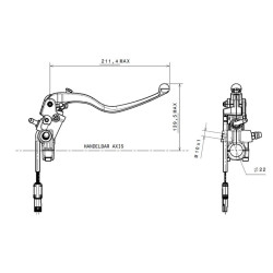 Bomba de freno BREMBO 18x21mm titanio 2