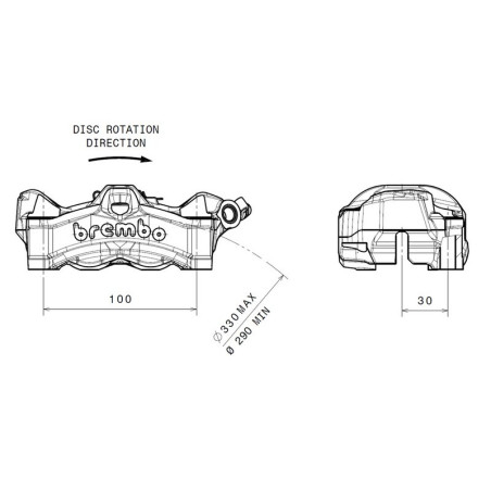 BREMBO Stylema Front Left Brake Caliper Black