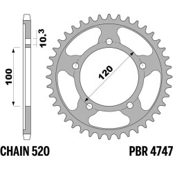 Corona PBR acero C45 templado 4747 - 520