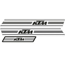 Kit adhesivos TECNOSEL OEM KTM GS 74-76 fondo blanco 2