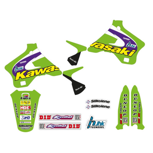 Kit adhesivos completo TECNOSEL Team Kawasaki 1998