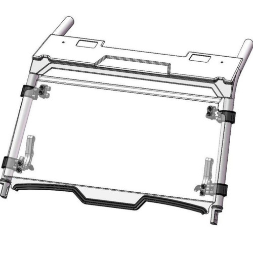 DIRECTION 2 Front Full 1pc Tilt Windshield Polaris RZR XP