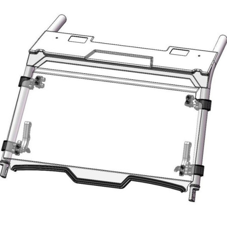 DIRECTION 2 Front Full 1pc Tilt Windshield Polaris RZR XP