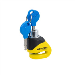 Candado de disco OXFORD XD5 - 5.5mm - Amarillo / Negro 2