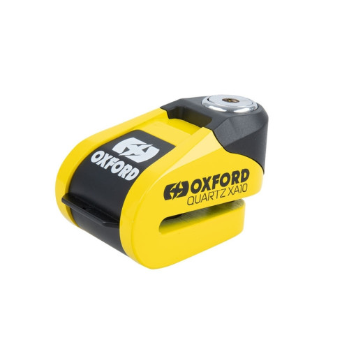 Candado de disco con alarma OXFORD XA10 - Ø10mm amarillo / negro