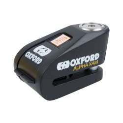 Candado de disco con alarma OXFORD XA14 - Ø14mm acero inoxidable negro - Certificado Classe SRA / ART4 / Sold Secure Gold