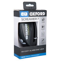 Candado de disco OXFORD Screamer 7 - Ø7mm negro 2