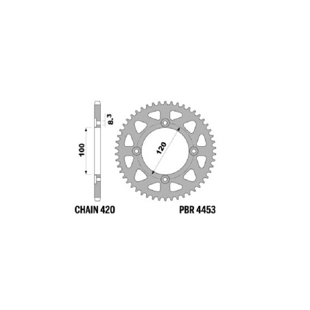Corona PBR aluminio ultraligera 4453 - Paso 420