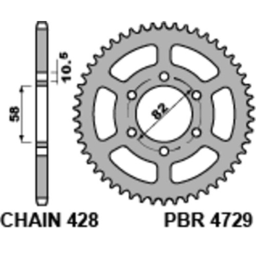 Piñón PBR acero estándar 2360 - Paso 428