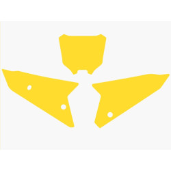 BLACKBIRD Plate Stickers Yellow Honda CRF450