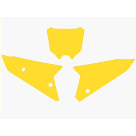 BLACKBIRD Plate Stickers Yellow Honda CRF450
