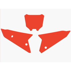 Juego adhesivos porta números BLACKBIRD rojo Honda CRF450