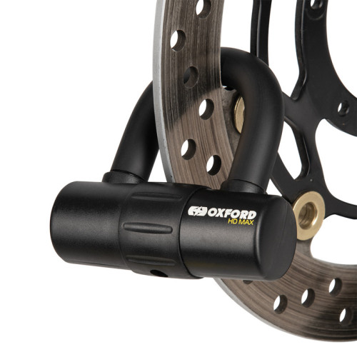 Candado de disco OXFORD HD MAX - Ø14mm negro - Certificado Sold Secure Gold