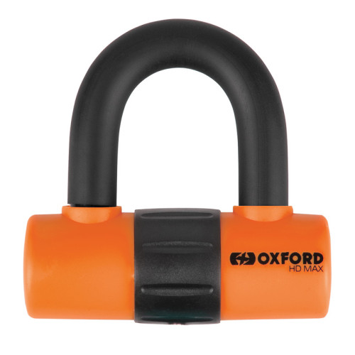 Candado de disco OXFORD HD MAX - Ø14mm naranja - Certificado Sold Secure Gold