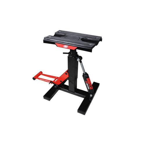 Caballete hidraúlico con amortiguador SCAR - Negro / Rojo